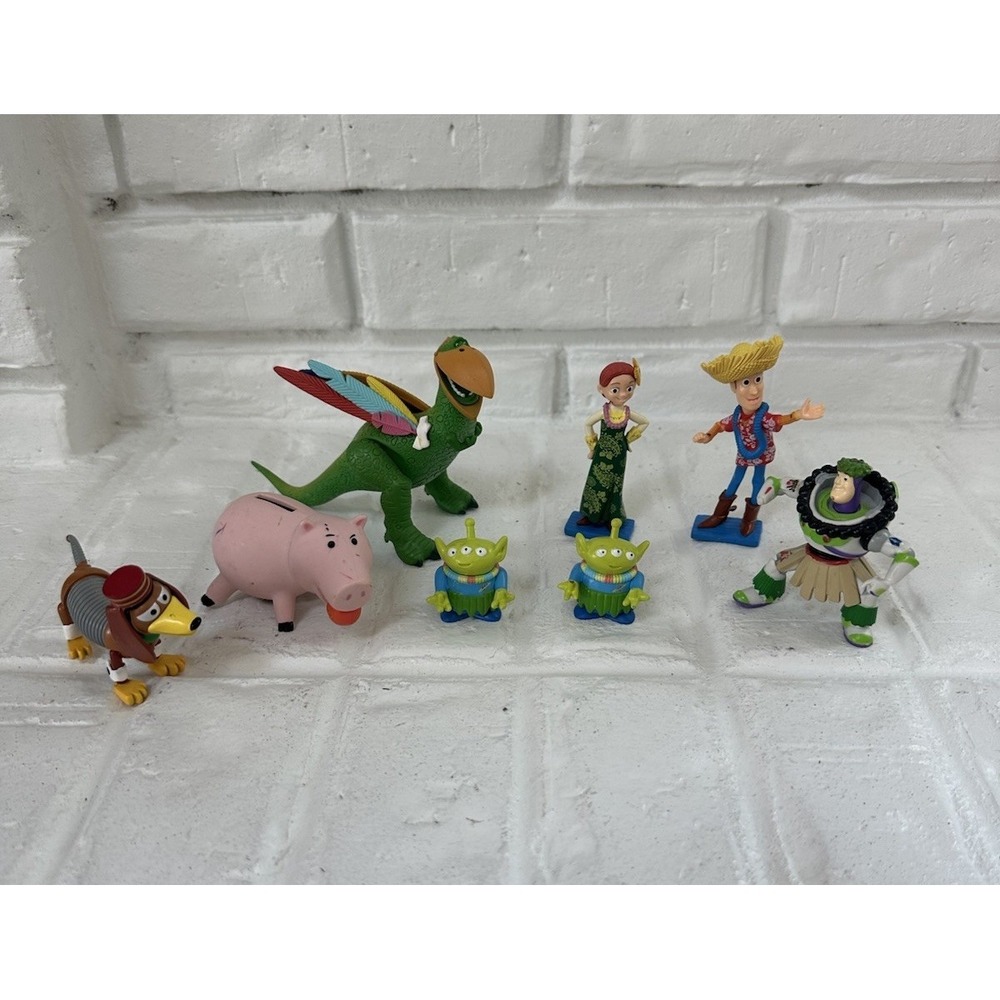Disney Toy Story Hawaiian Vacation Jessie Woody Buzz Figure Set Lot Of 8 Read